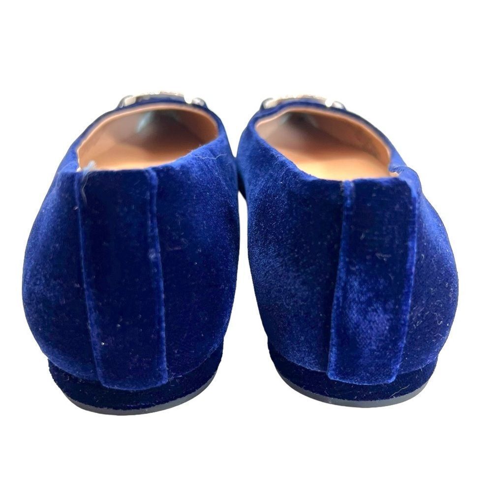 Lauren Ralph Lauren Lilah Blue Velvet Ballet Flats - Picture 10 of 13
